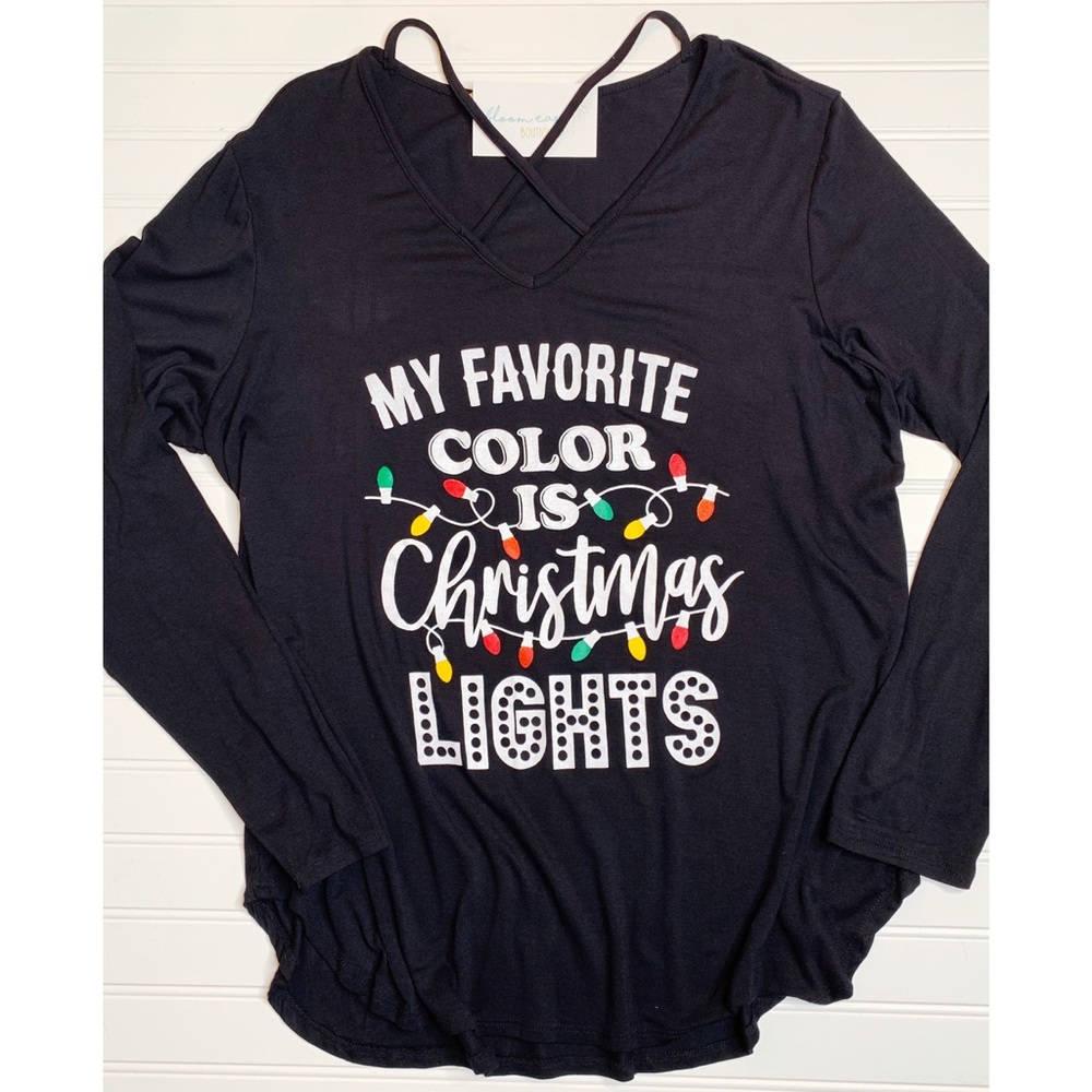 ‼️SALE‼️My Favorite Color Is Christmas Lights Top